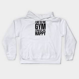 Elevate Your Soul: Gym Journeys to Inner Happiness, gym lovers, fitness Kids Hoodie